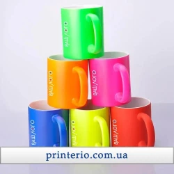 Кухоль для сублімації Sublime неоновий з логотипом кераміка 330 мл